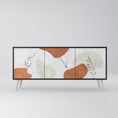 TRANQUIL TWIG 3-dörrars skänk i svart finish