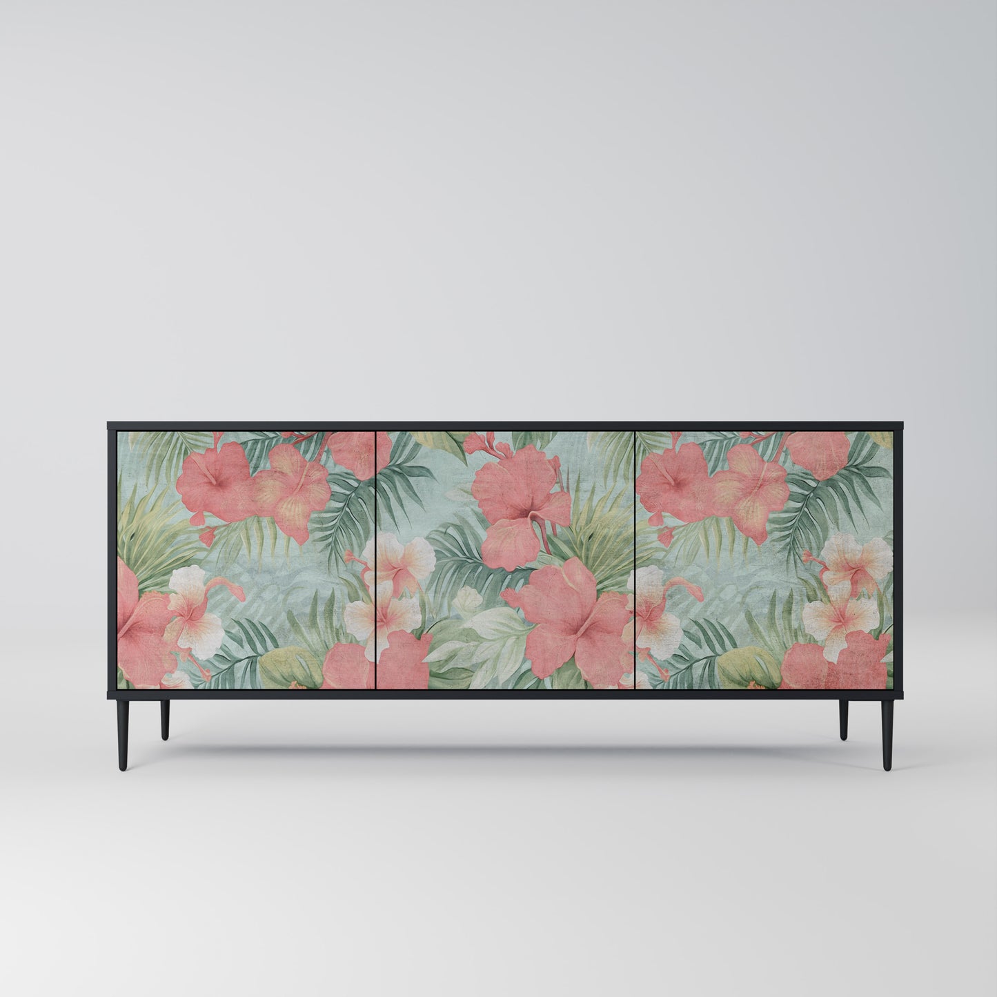 HAWAIIAN SPIRIT 3-Door Sideboard in Black Finish