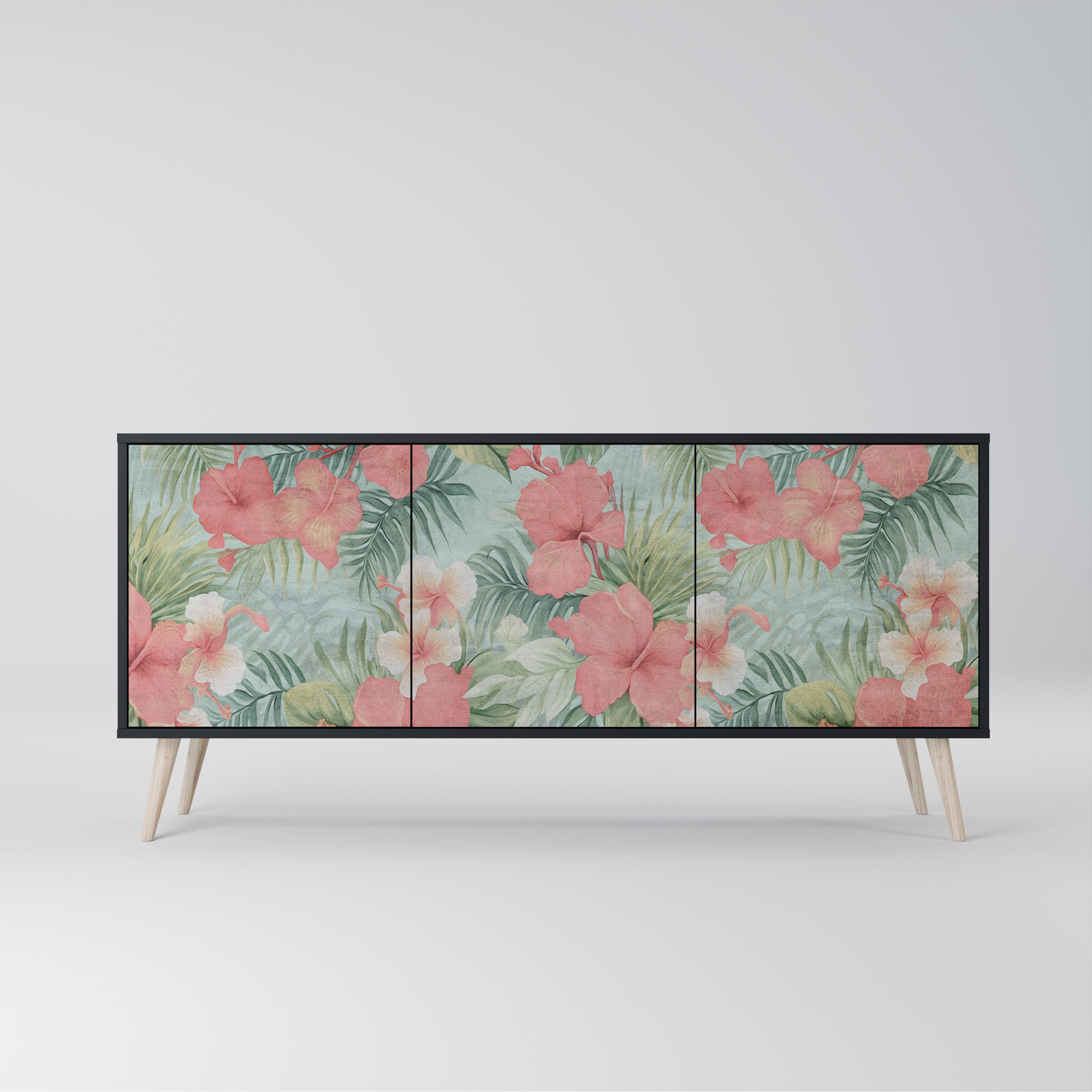 HAWAIIAN SPIRIT 3-dörrars skänk i svart finish
