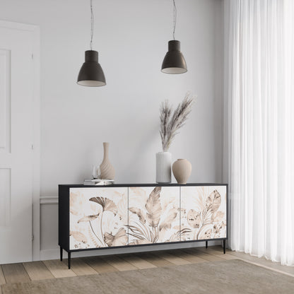 WILD TENDRNESS 3-Dörrars skänk i svart finish