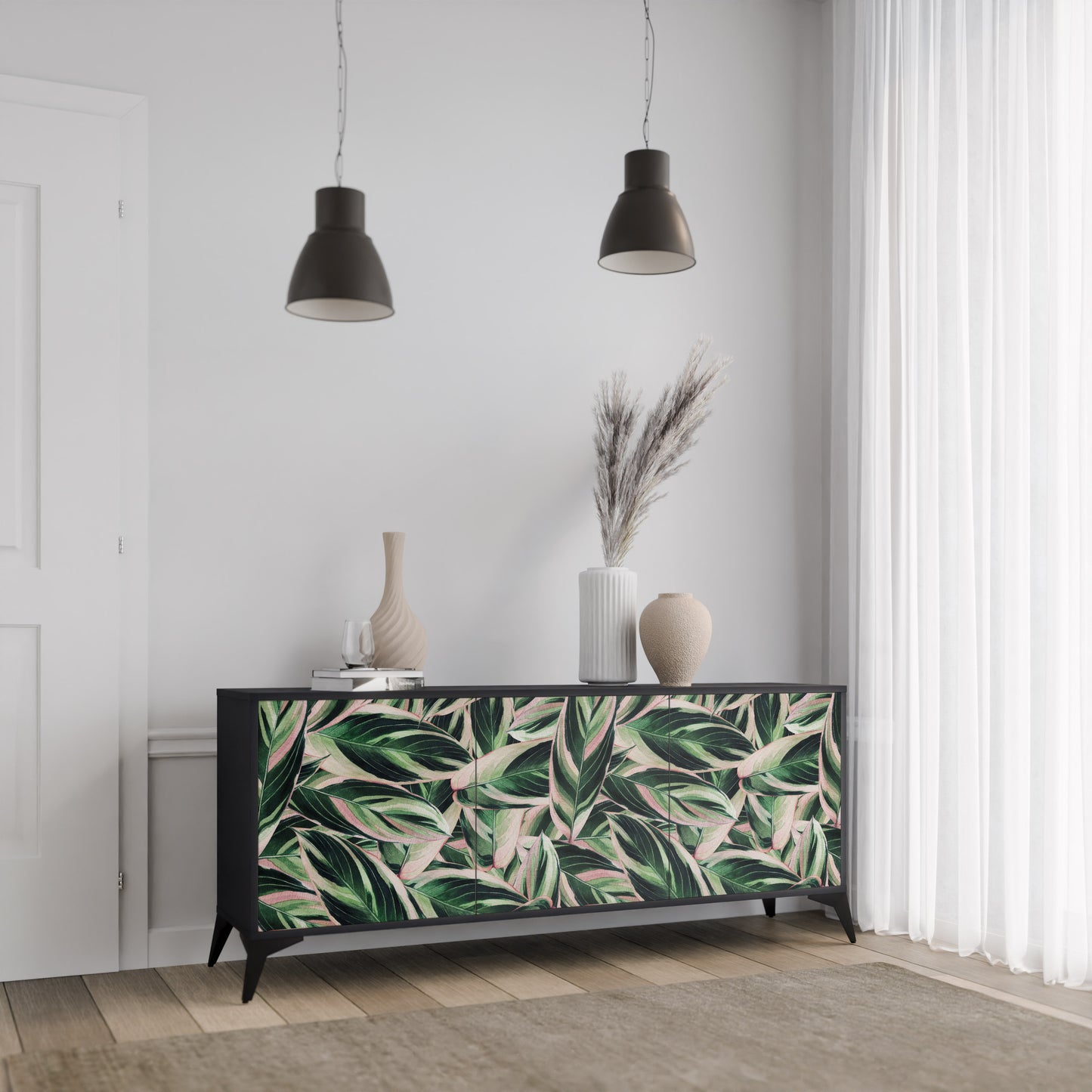 EERIE STROMANTHE 3-dörrars skänk i svart finish