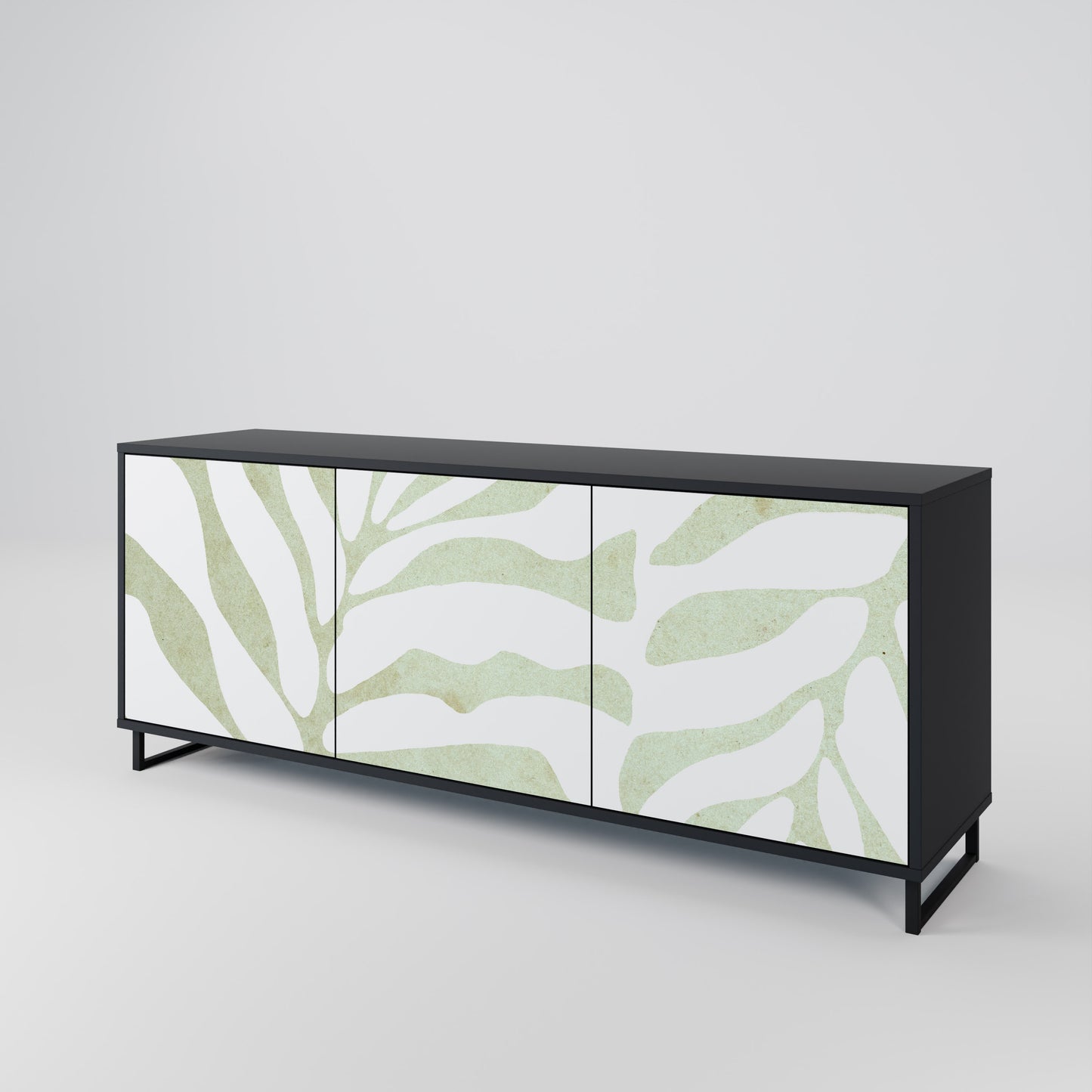 BOTANICAL SPARK 3-dörrars skänk i svart finish