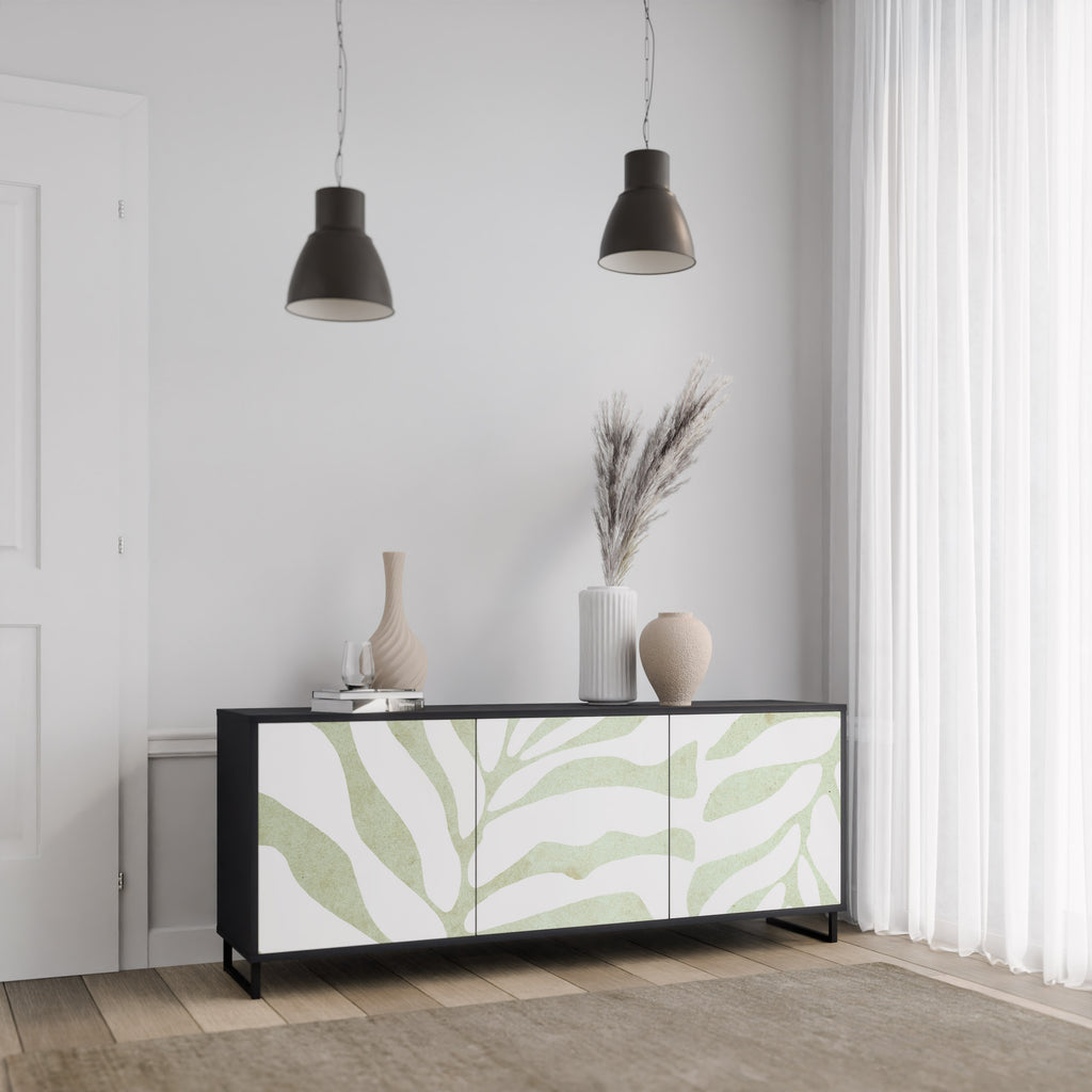 BOTANICAL SPARK 3-dörrars skänk i svart finish