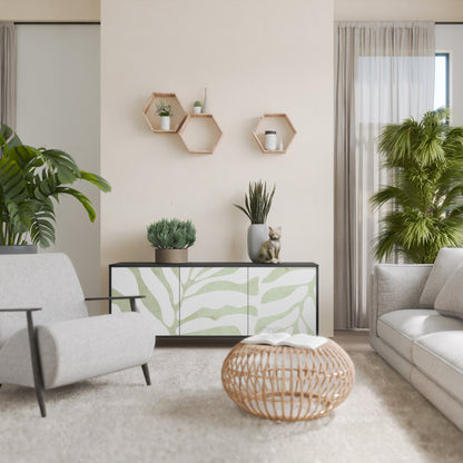 BOTANICAL SPARK 3-dörrars skänk i svart finish