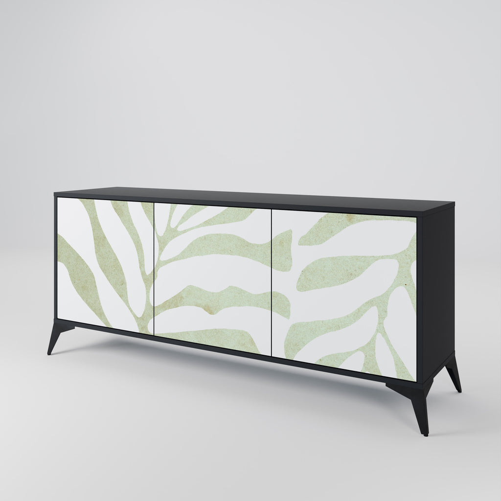 BOTANICAL SPARK 3-dörrars skänk i svart finish