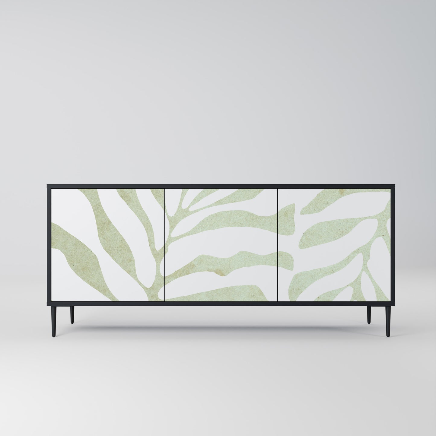 BOTANICAL SPARK 3-dörrars skänk i svart finish