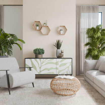 BOTANICAL SPARK 3-dörrars skänk i svart finish