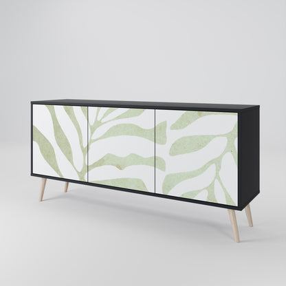 BOTANICAL SPARK 3-dörrars skänk i svart finish