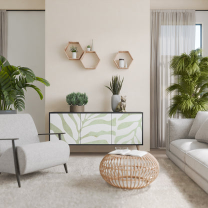 BOTANICAL SPARK 3-dörrars skänk i svart finish