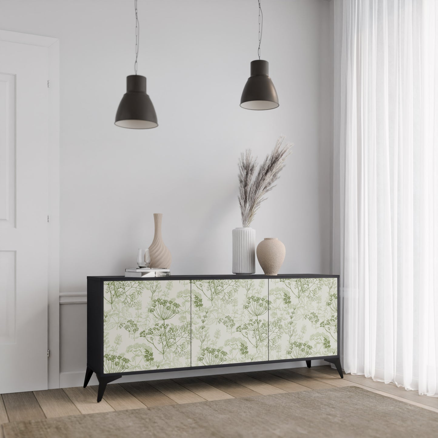 FENNEL BALDACHIN Skänk med tre dörrar