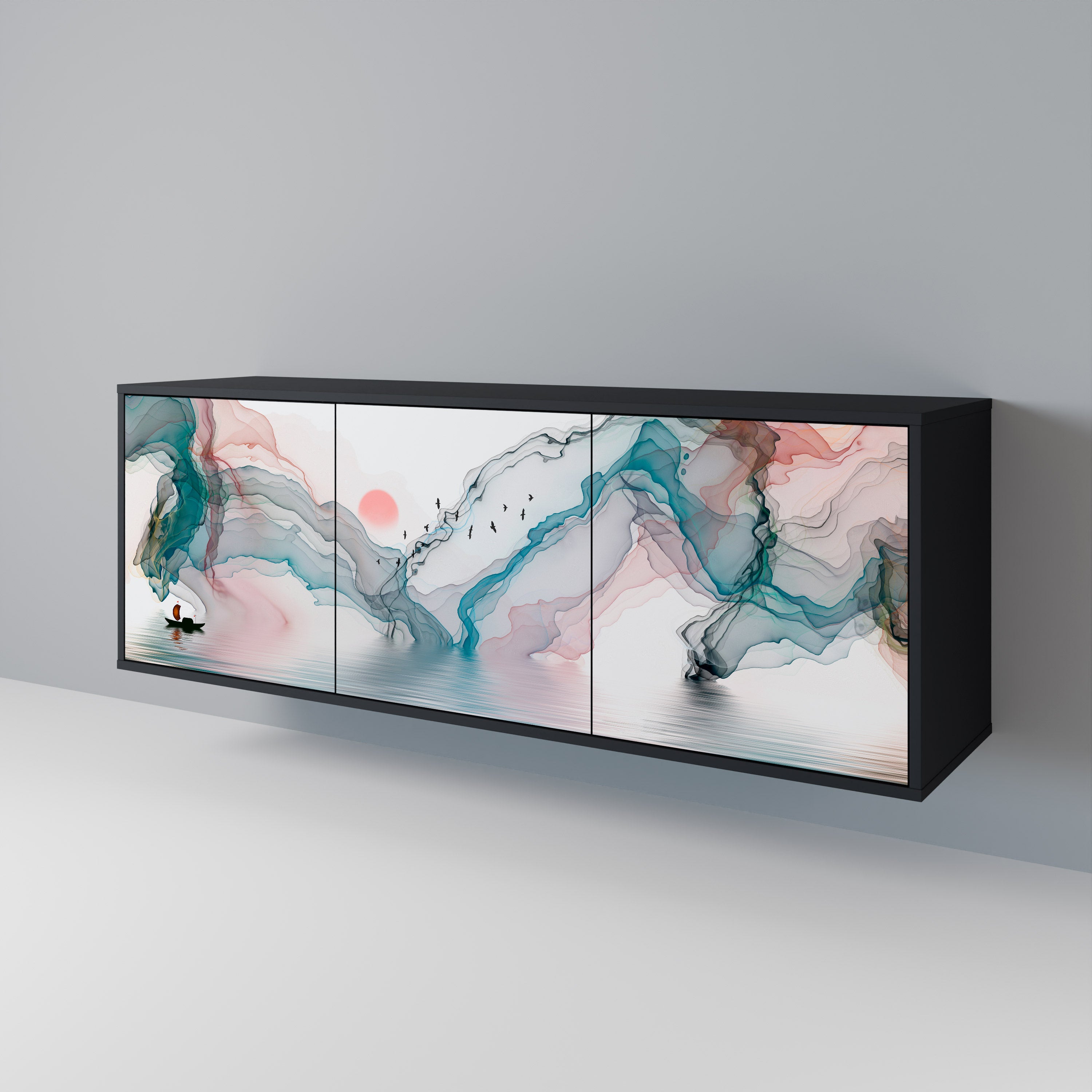 VELVET CROSSING Skänk med tre dörrar