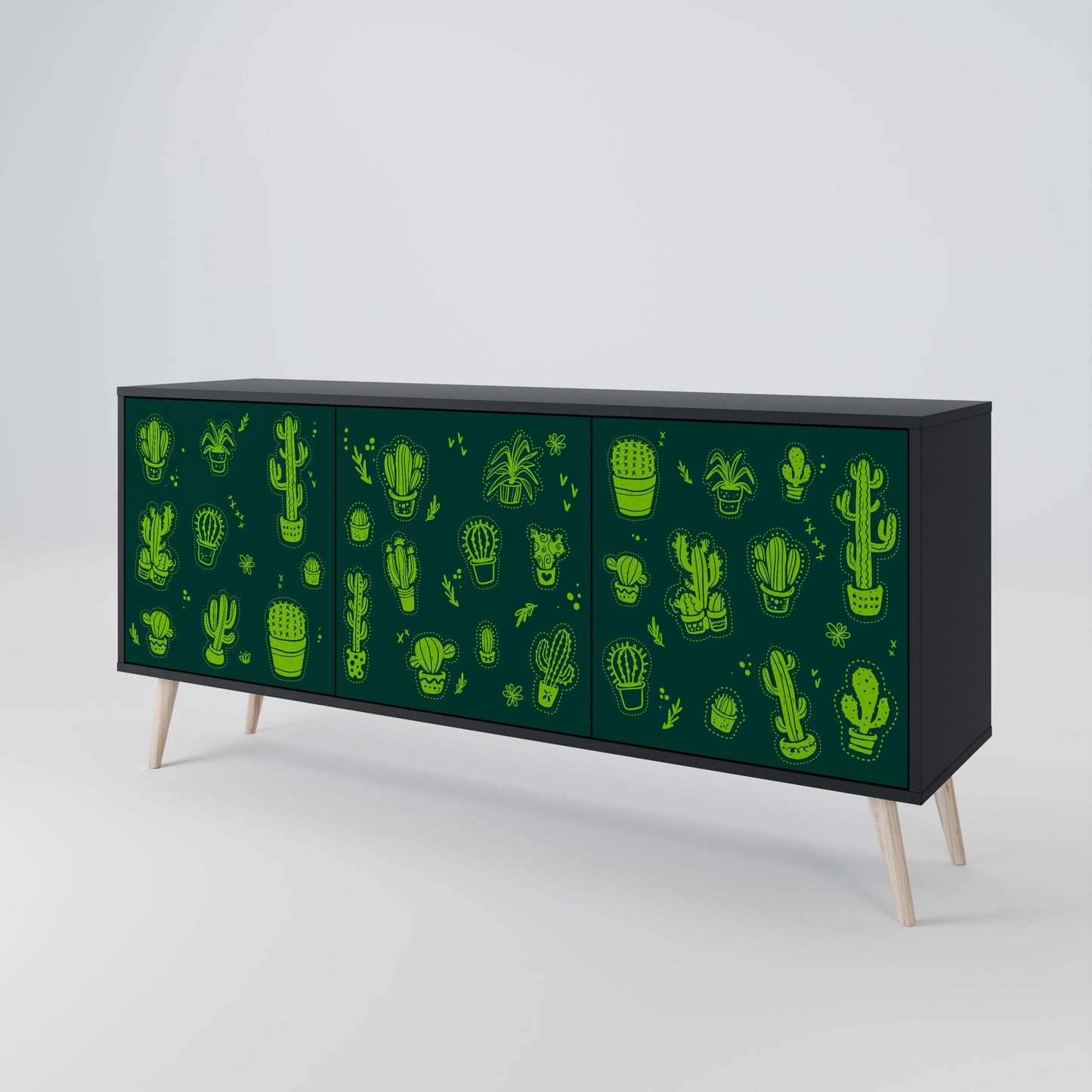 DESERT GREEN Skänk med tre dörrar