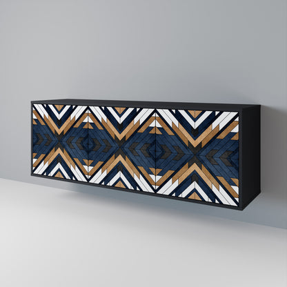 ARTFUL GEOMETRY Skänk med tre dörrar