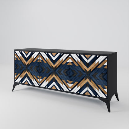 ARTFUL GEOMETRY Skänk med tre dörrar