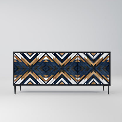 ARTFUL GEOMETRY Skänk med tre dörrar