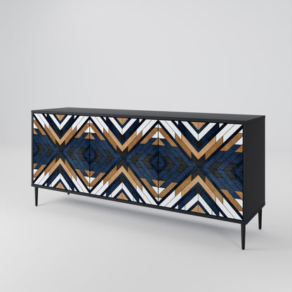ARTFUL GEOMETRY Skänk med tre dörrar