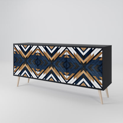 ARTFUL GEOMETRY Skänk med tre dörrar
