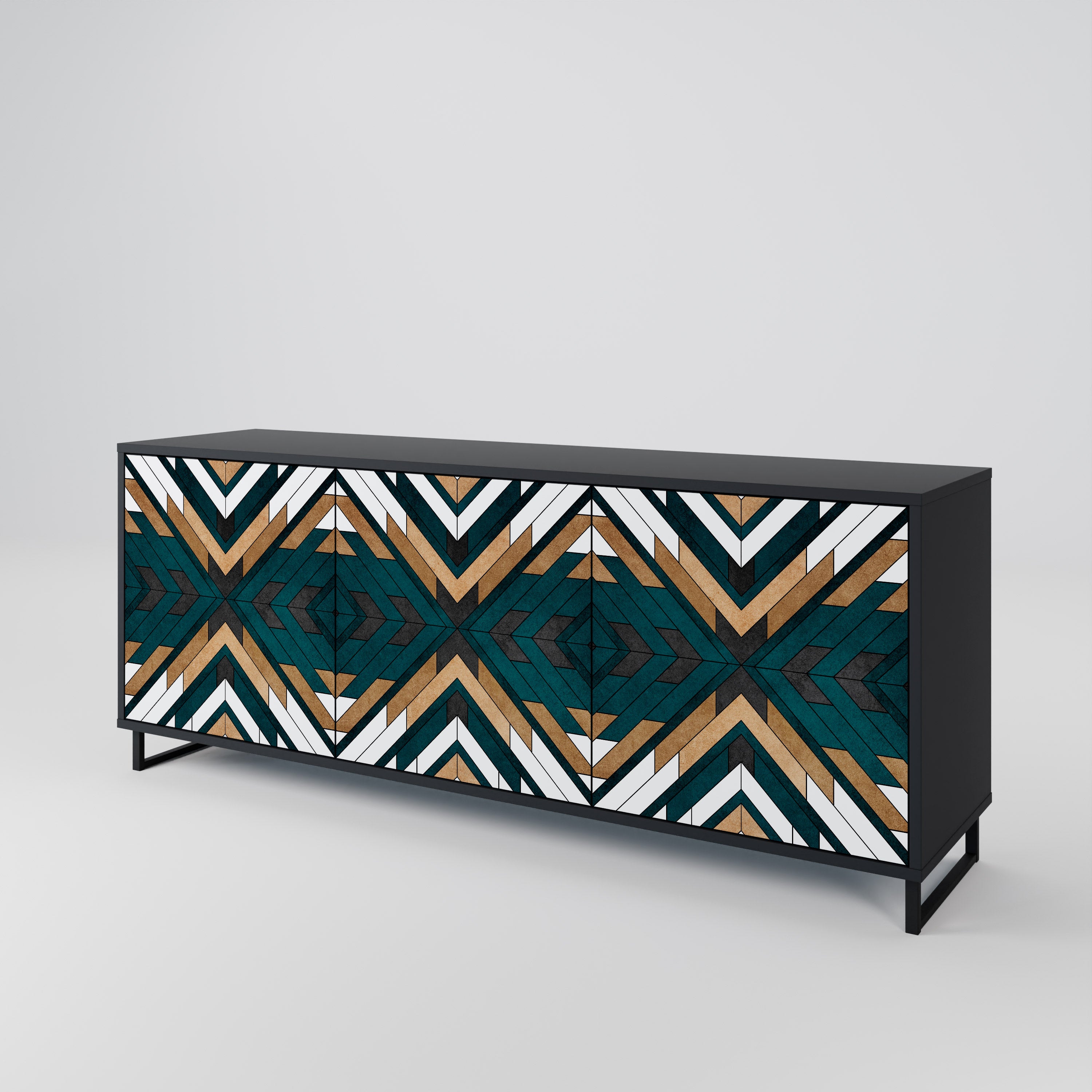 ARTISTIC GEOMETRY 3-Door Sideboard
