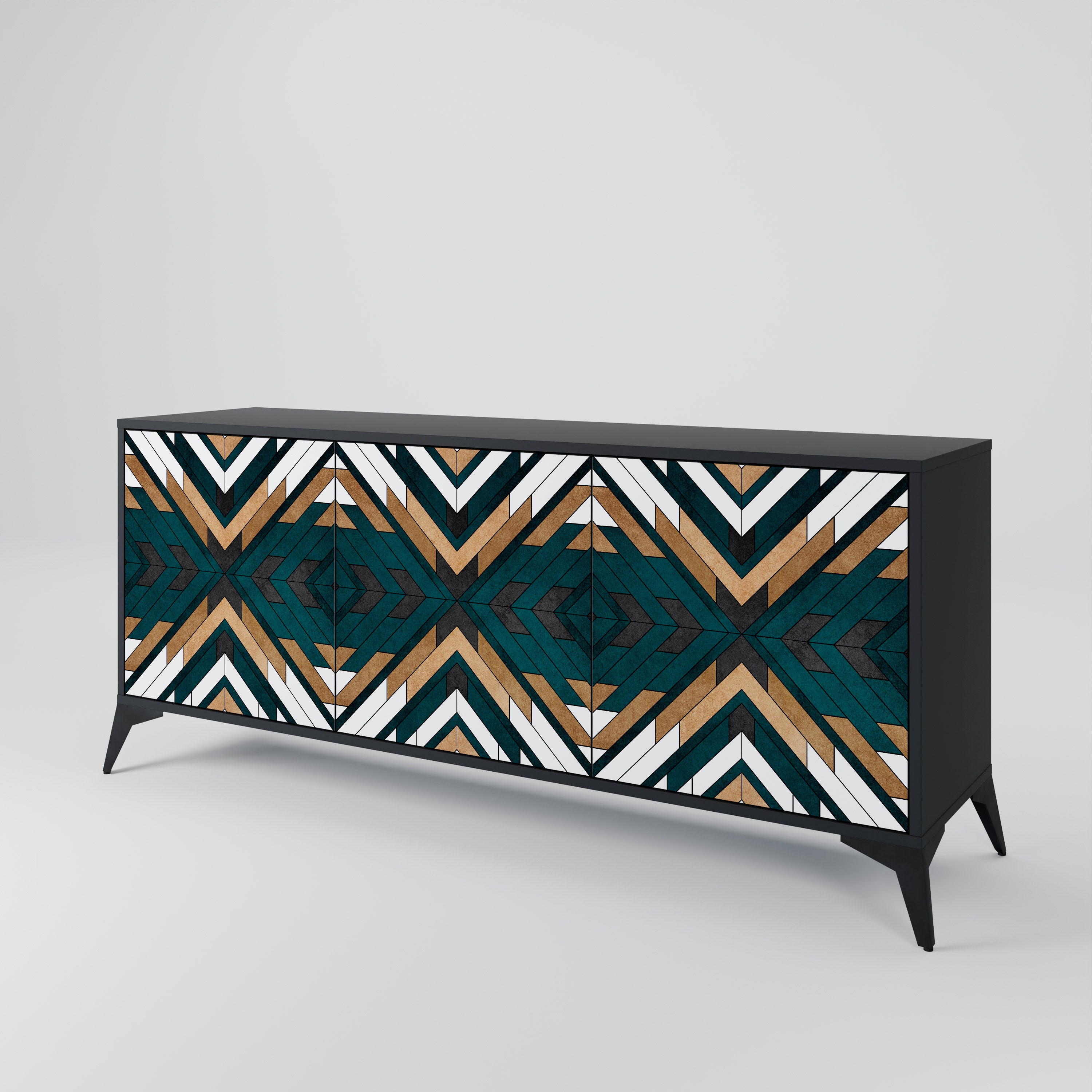 ARTISTIC GEOMETRY 3-Door Sideboard