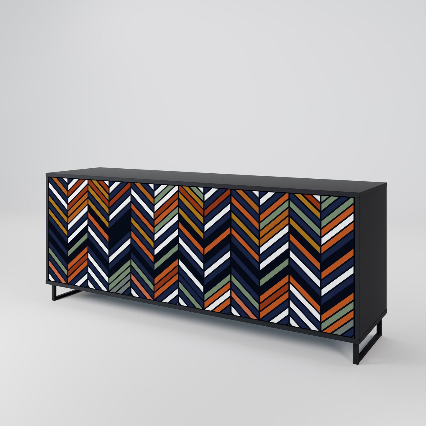 VIBRANT PATCHWORK Skänk med tre dörrar