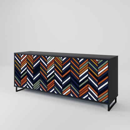 VIBRANT PATCHWORK Skänk med tre dörrar