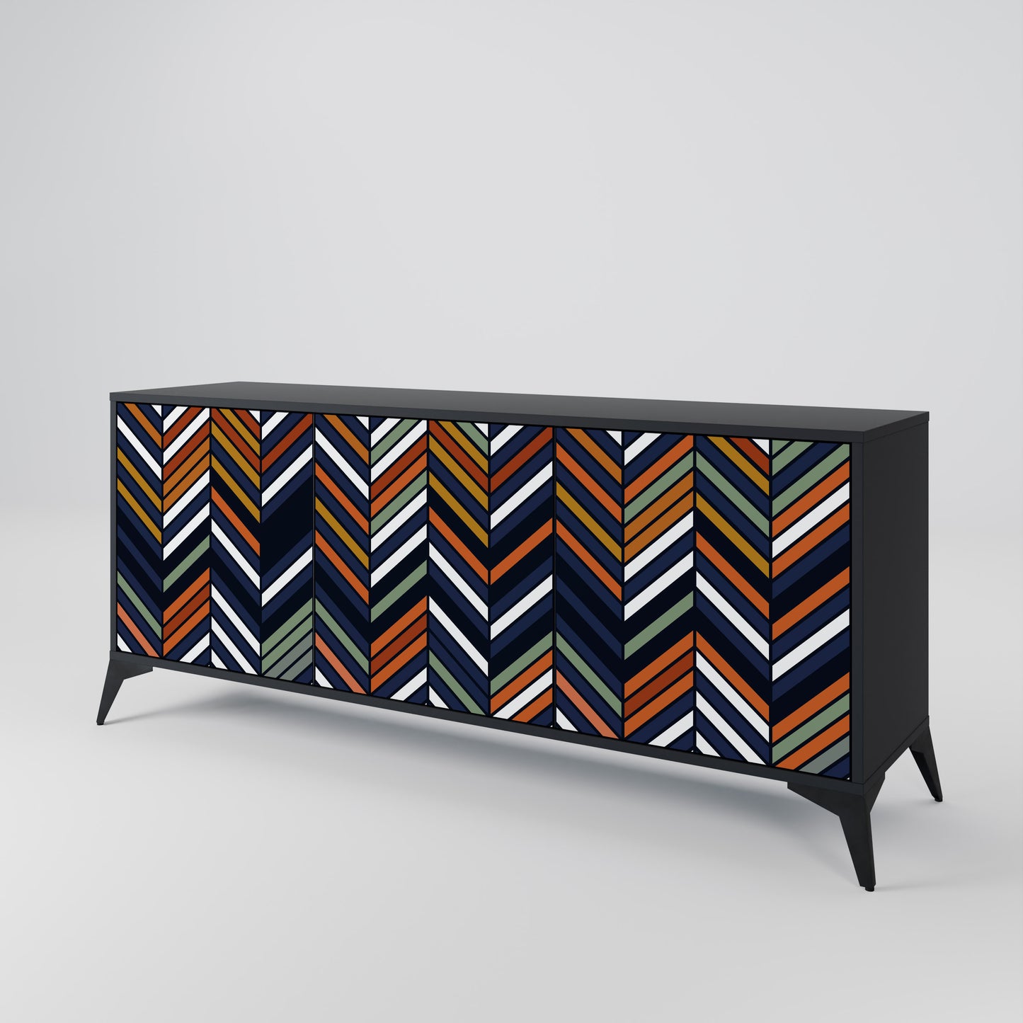 VIBRANT PATCHWORK Skänk med tre dörrar