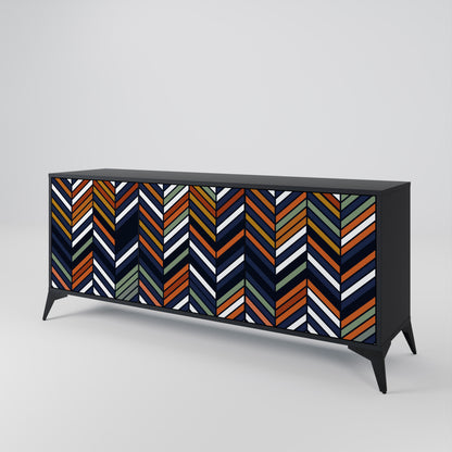 VIBRANT PATCHWORK Skänk med tre dörrar
