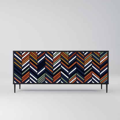 VIBRANT PATCHWORK Skänk med tre dörrar