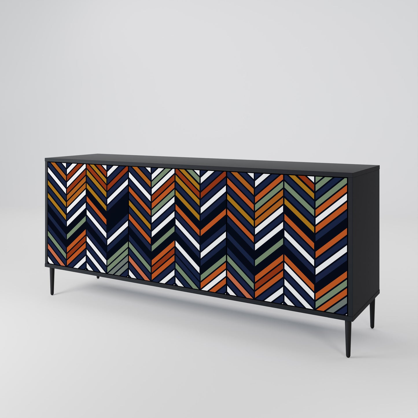 VIBRANT PATCHWORK Skänk med tre dörrar