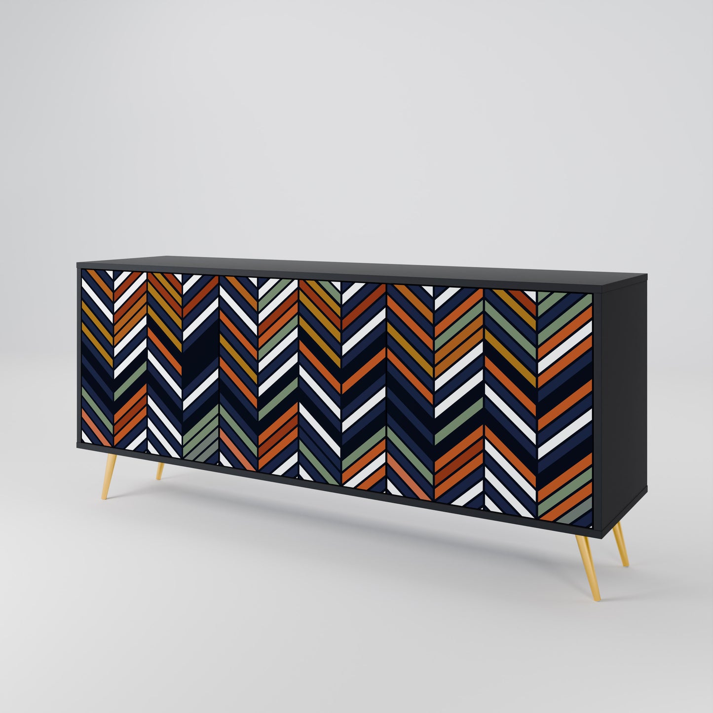 VIBRANT PATCHWORK Skänk med tre dörrar