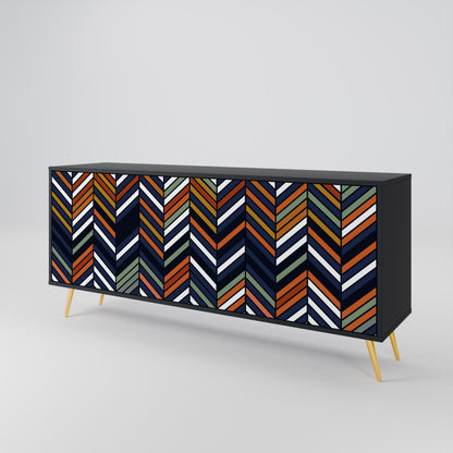 VIBRANT PATCHWORK Skänk med tre dörrar
