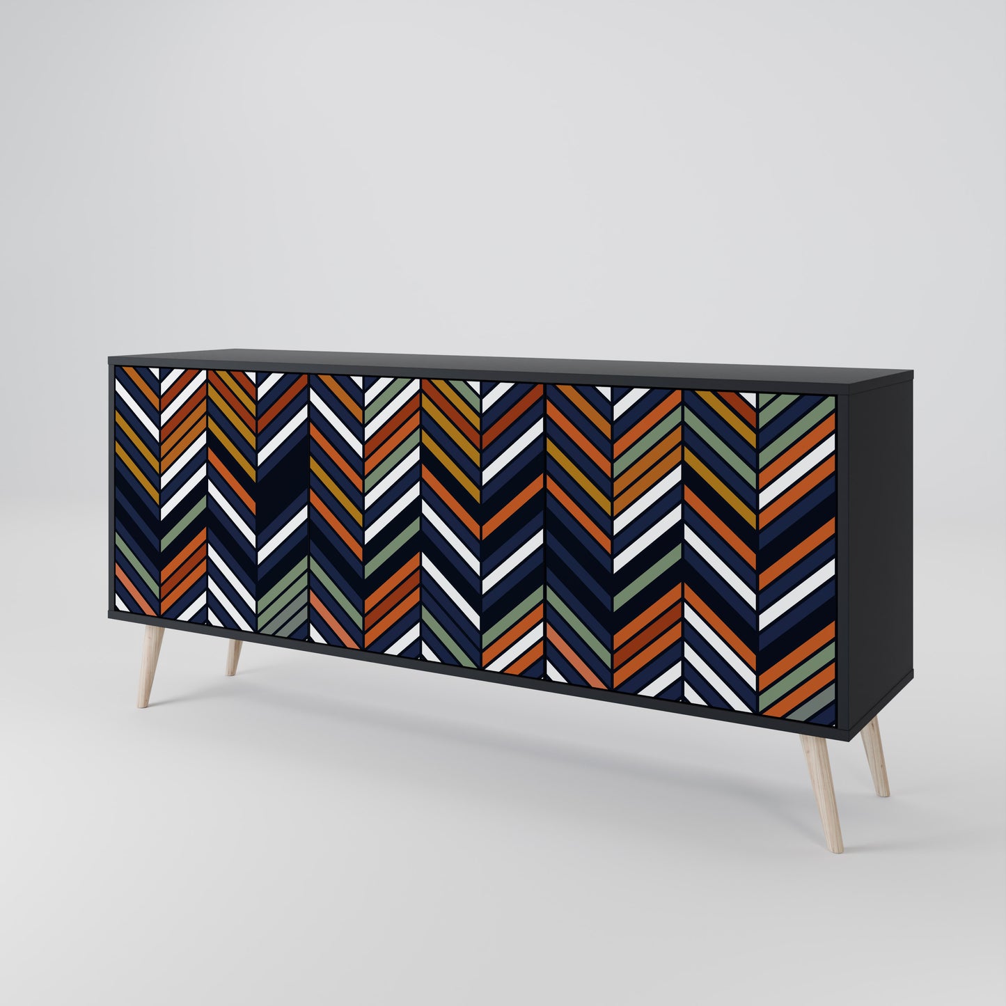 VIBRANT PATCHWORK Skänk med tre dörrar