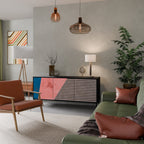 GLAMOROUS STRIPE Skänk med tre dörrar