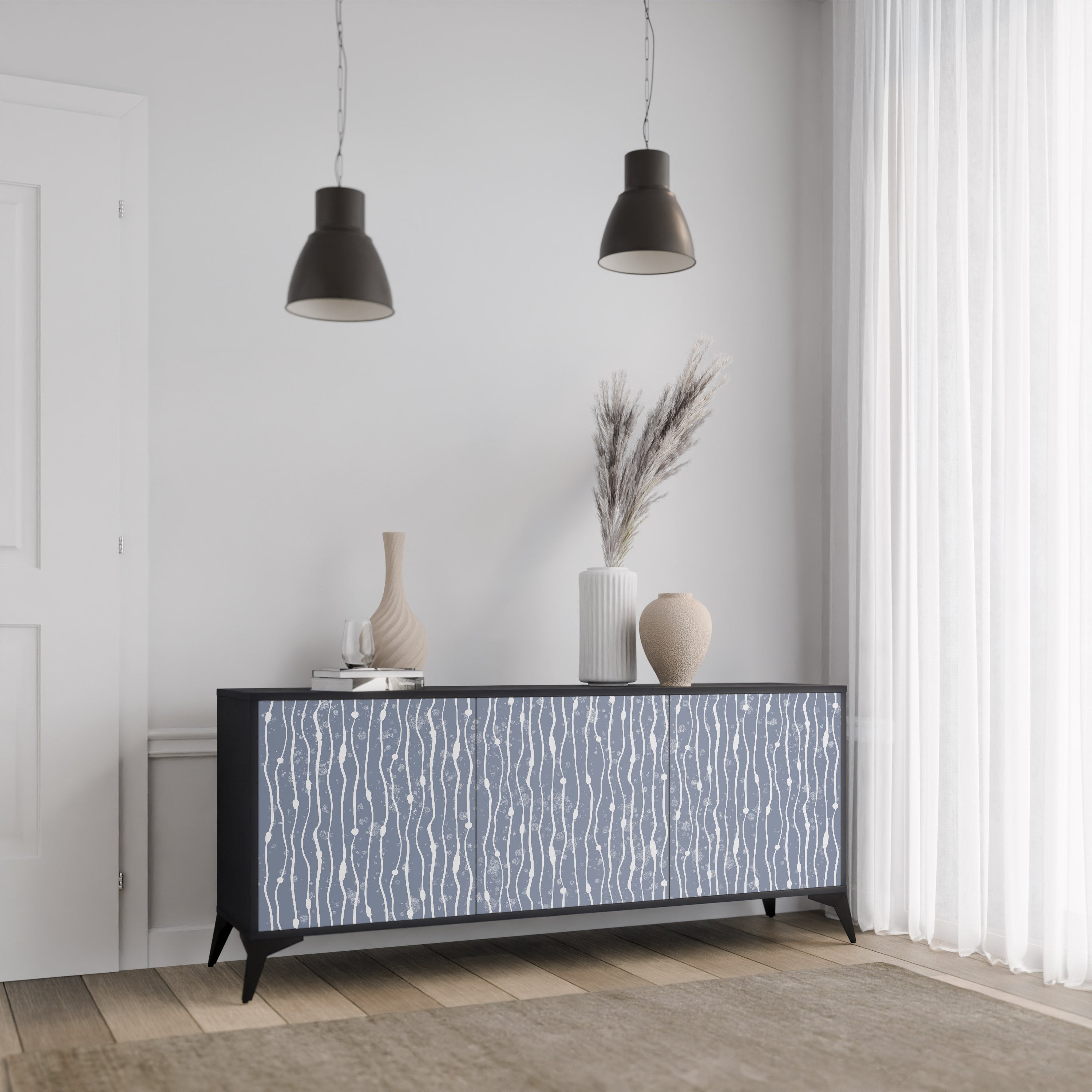 GRAPHITE RAIN 3-Door Sideboard