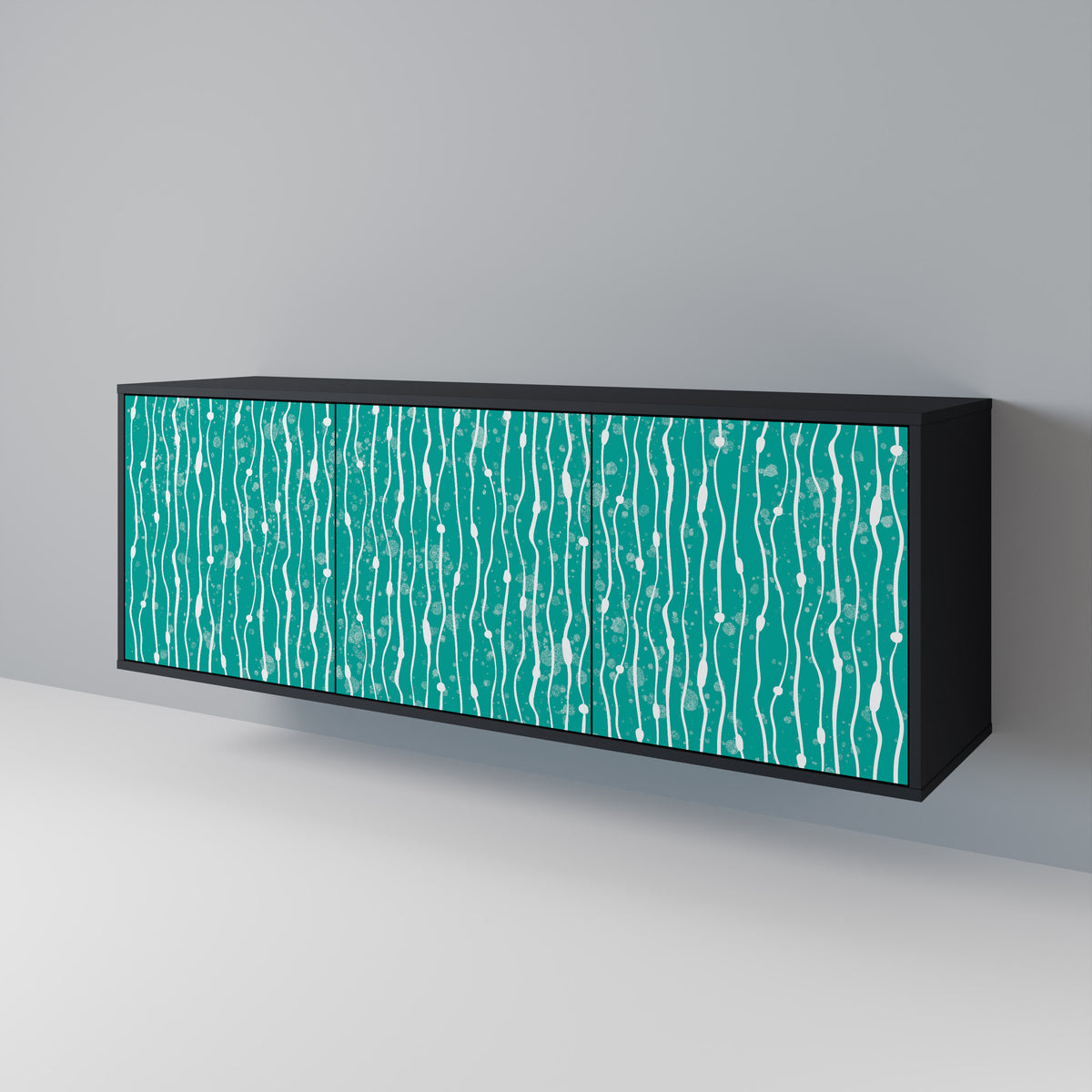 TURQUOISE RAIN Skänk med tre dörrar