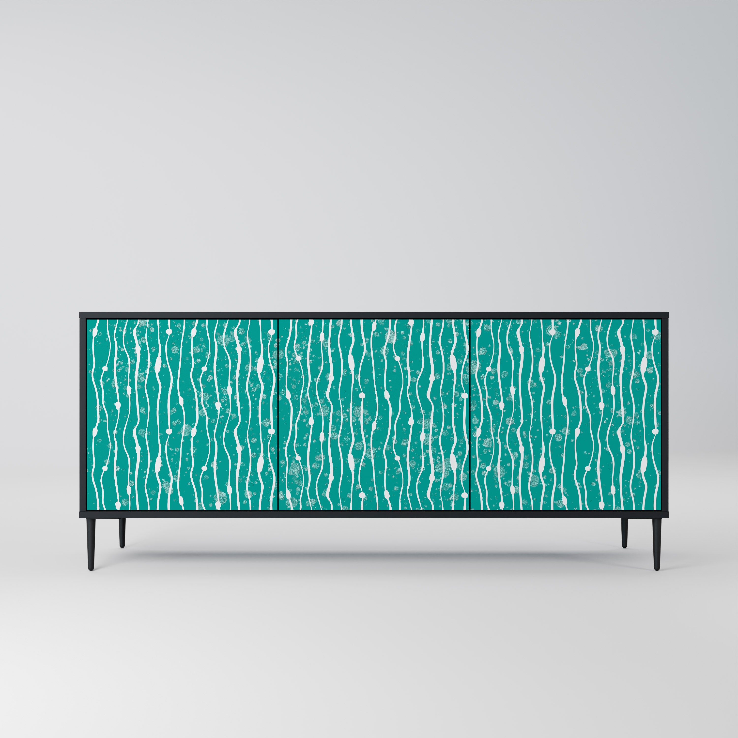 TURQUOISE RAIN Skänk med tre dörrar