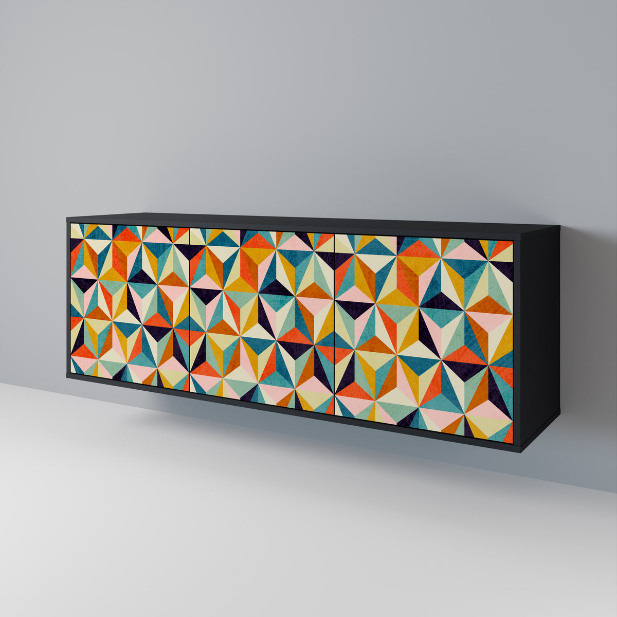 TESSELATE TREASURES Skänk med tre dörrar
