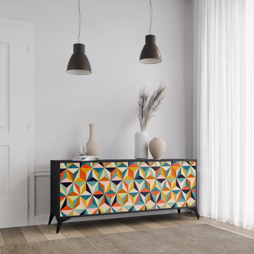 TESSELATE TREASURES Skänk med tre dörrar