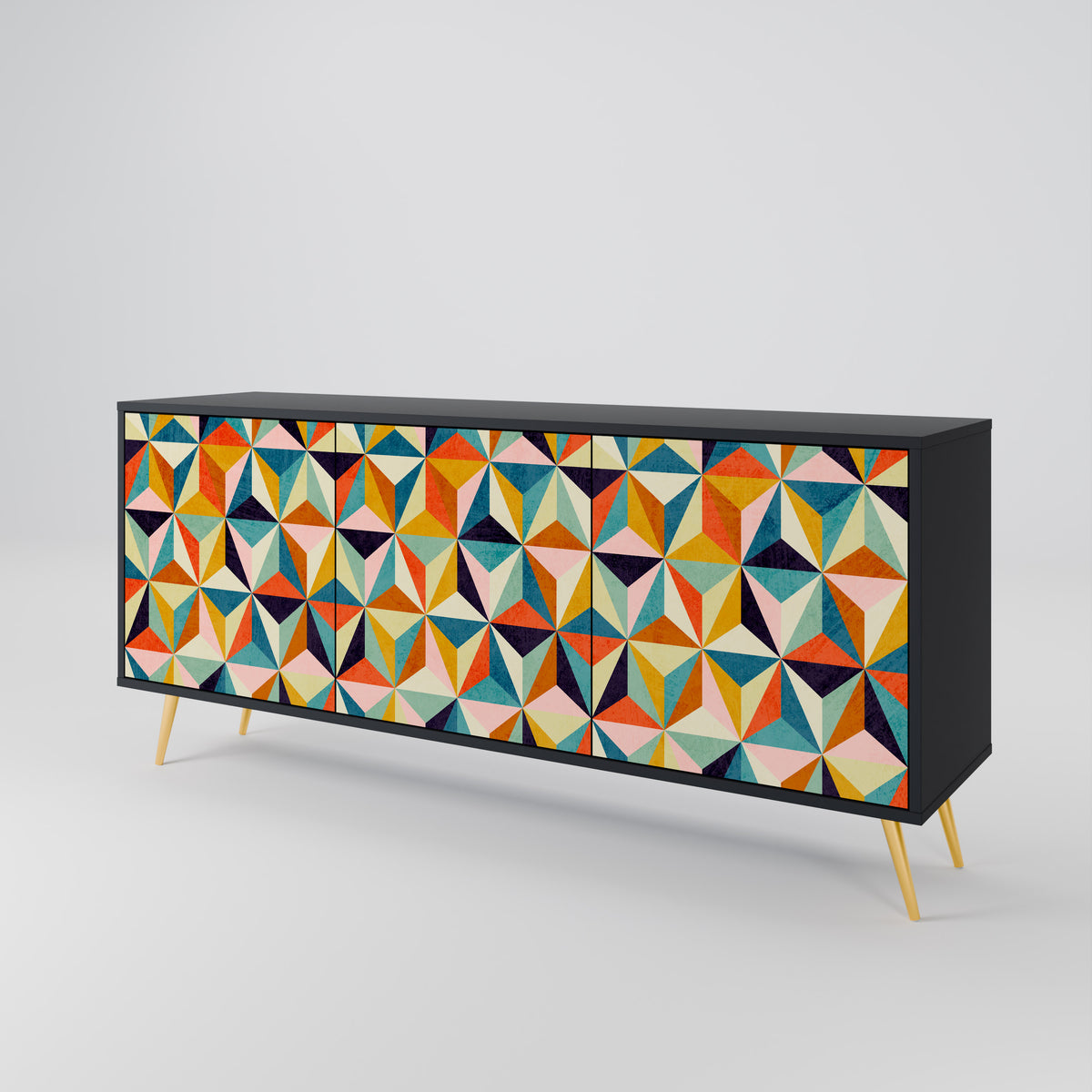 TESSELATE TREASURES Skänk med tre dörrar