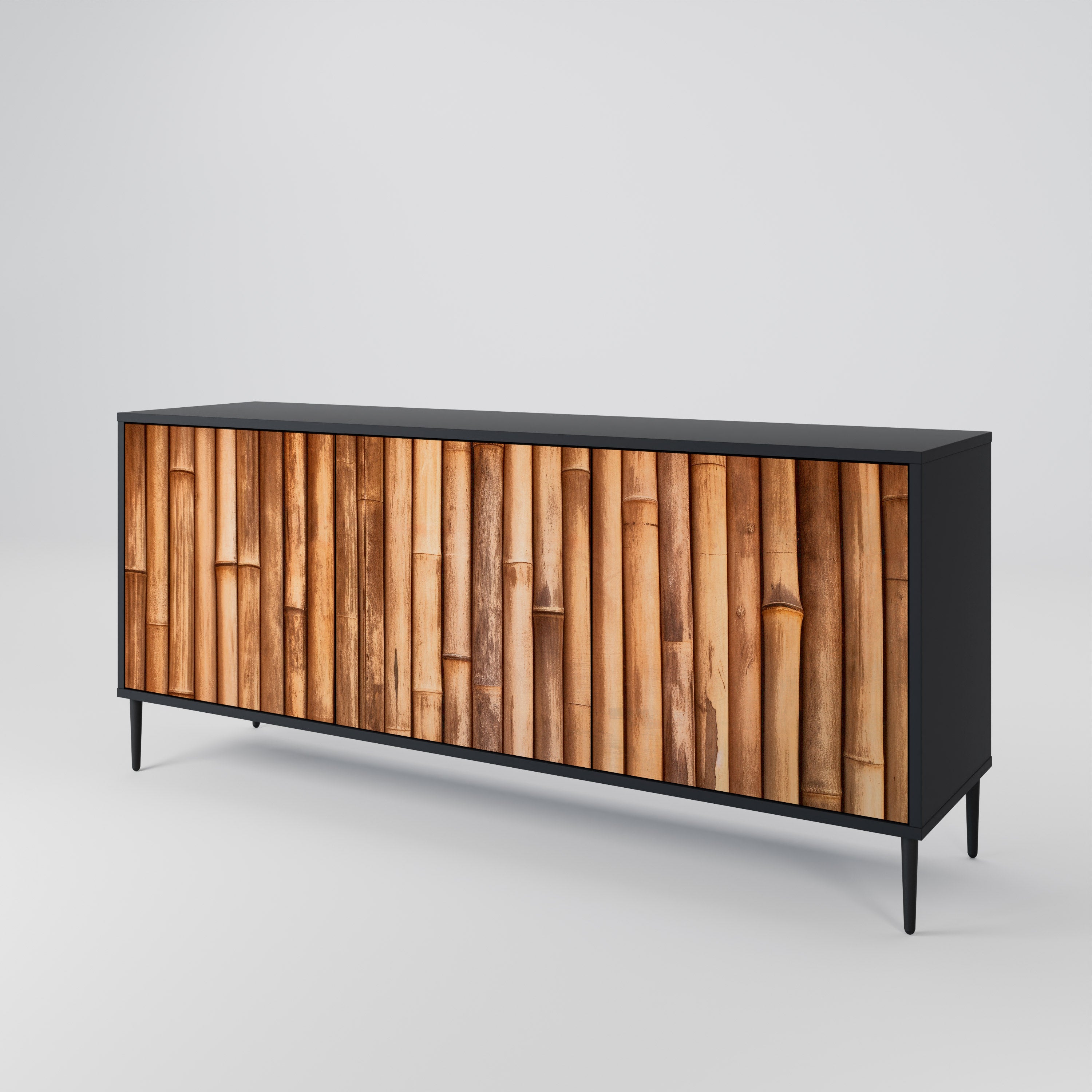 NATURAL WOOD 3-Door Sideboard