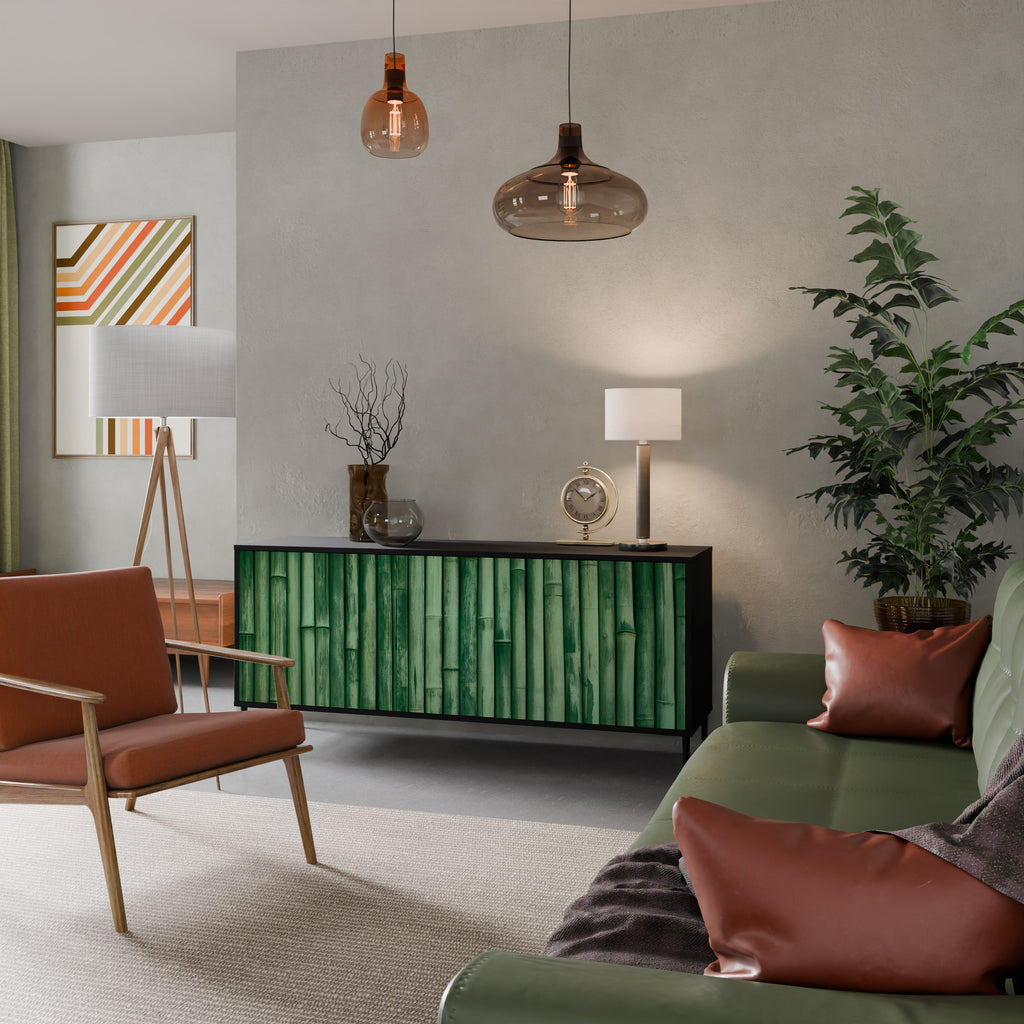 NATURAL GREEN 3-Door Sideboard