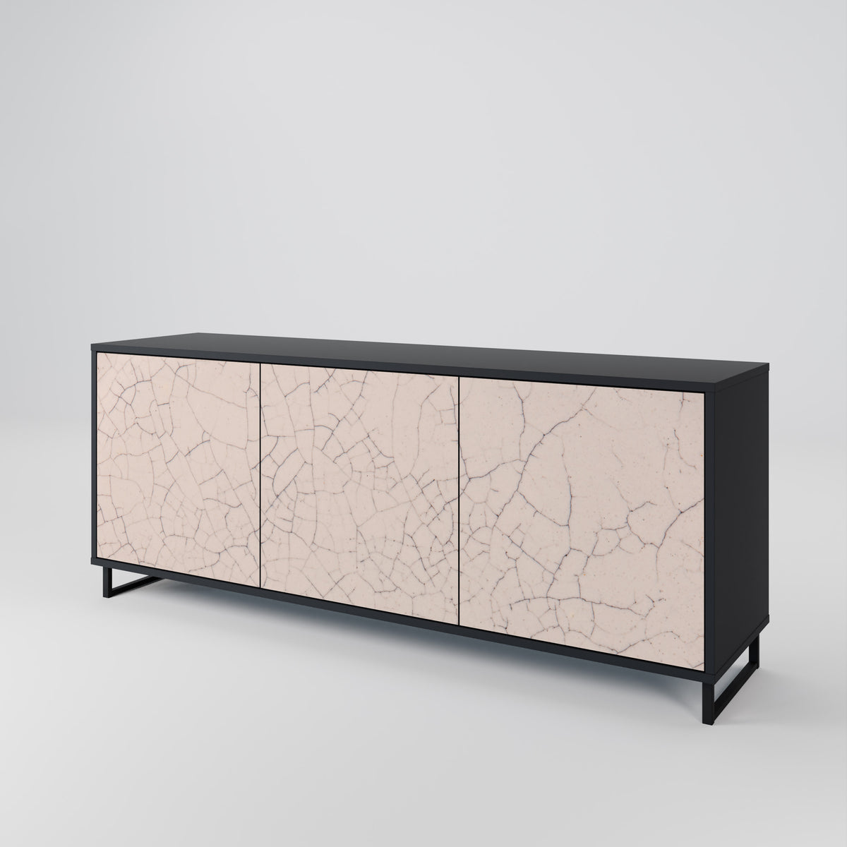 CERAMIC TEXTURE Skänk med tre dörrar