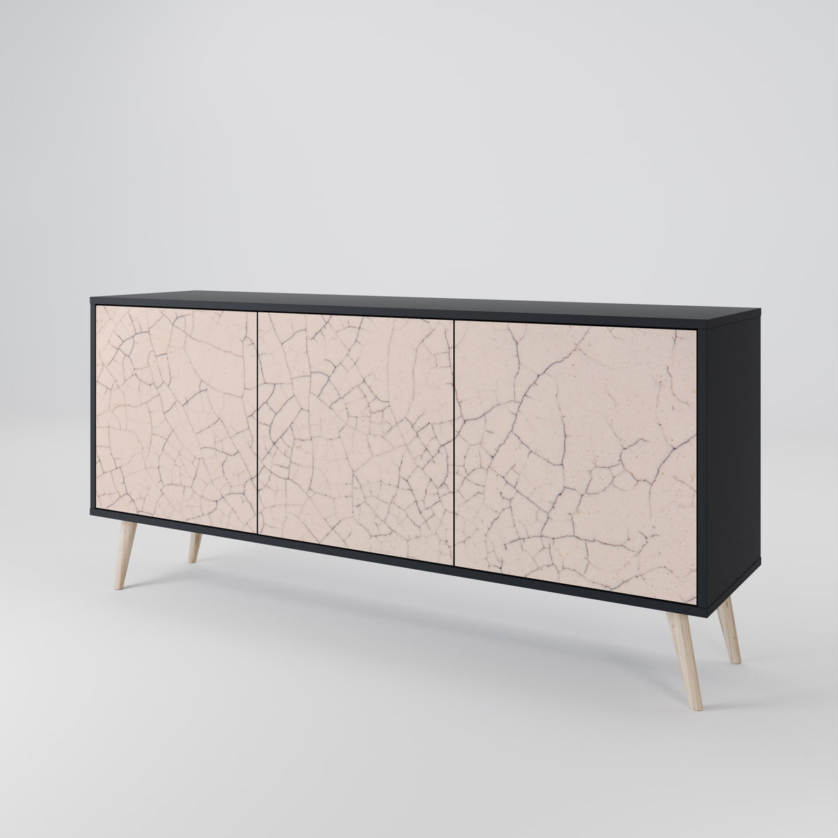CERAMIC TEXTURE Skänk med tre dörrar