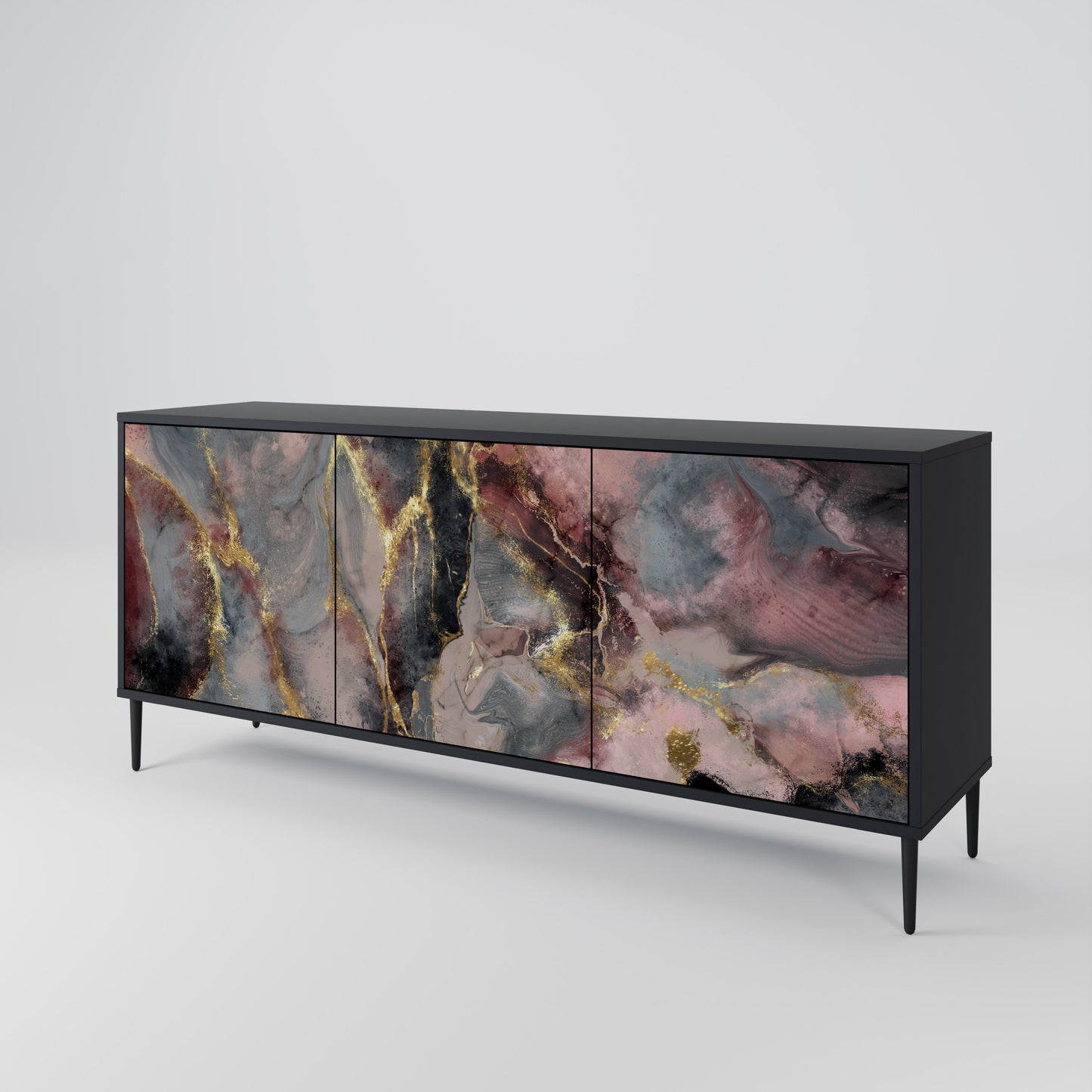 GOLDEN TIDES Skänk med tre dörrar