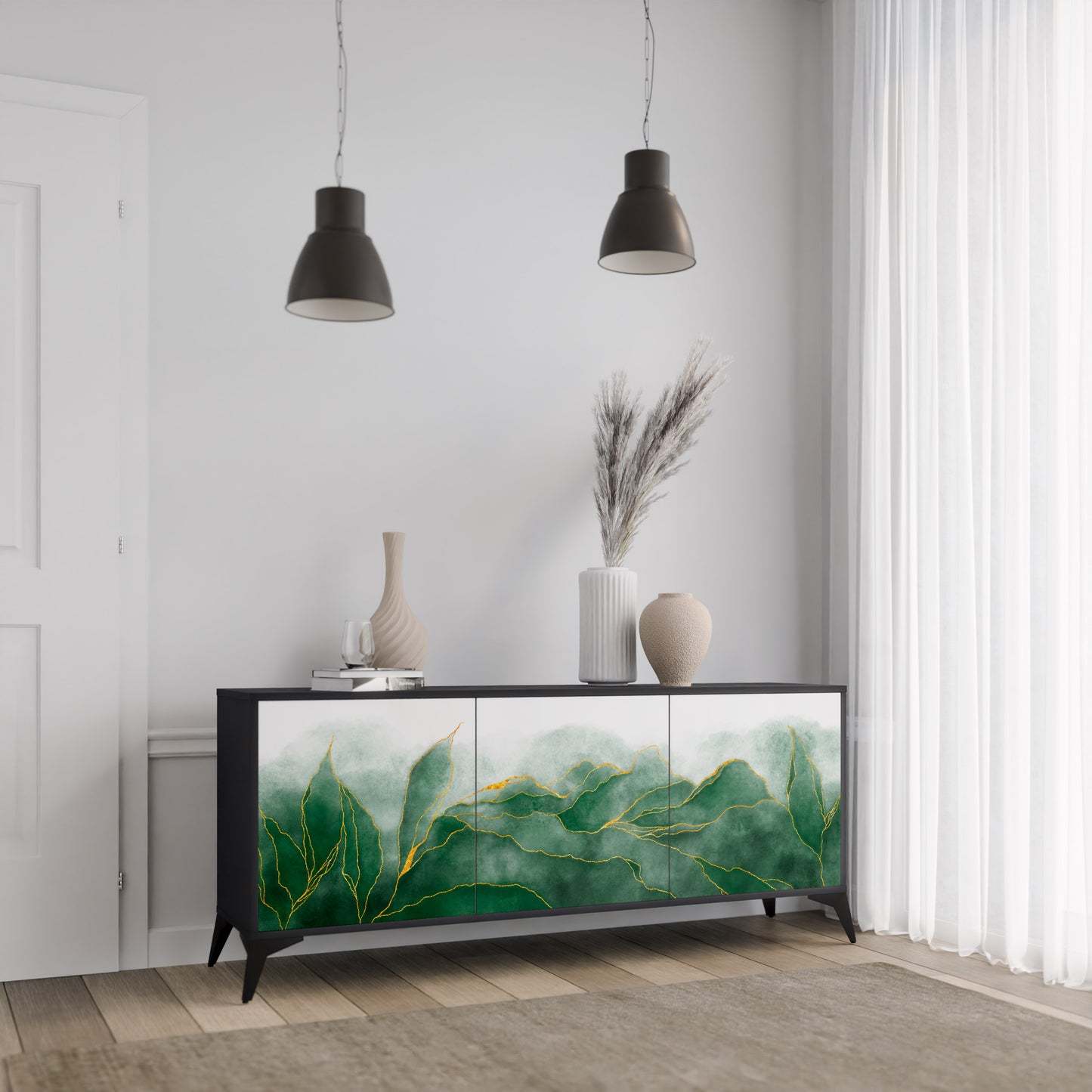 EXPENSIVE NATURE Skänk med tre dörrar