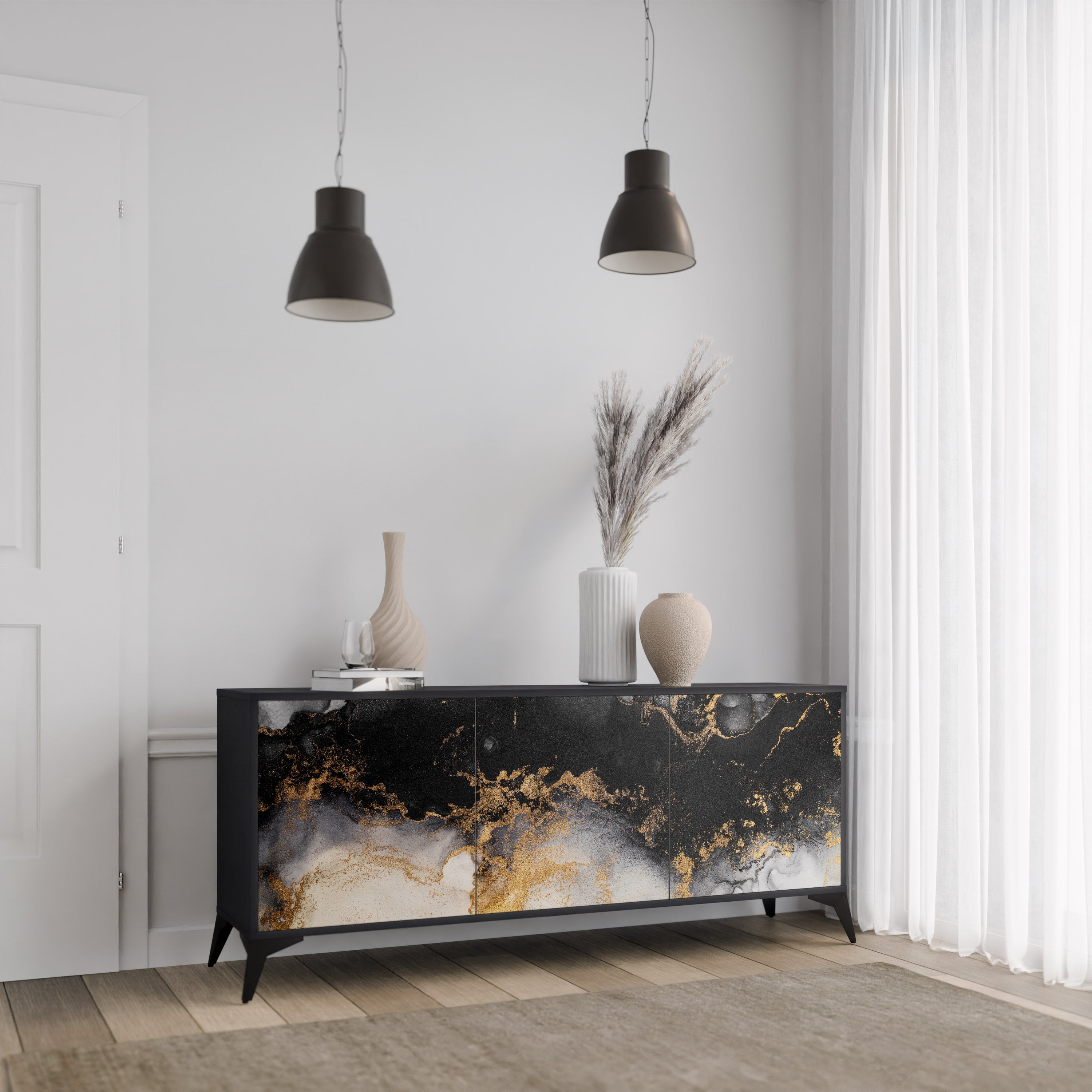 MARBLE OF TOMMORROW 3-Door Sideboard