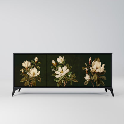 FLORAL NOIR 3-dörrars skänk i svart finish