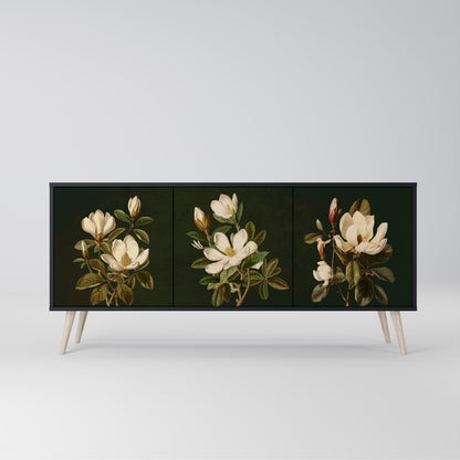 FLORAL NOIR 3-dörrars skänk i svart finish