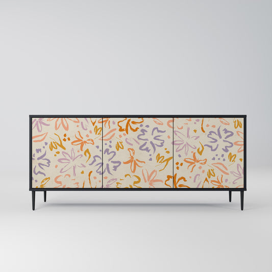 SPRING WHIMSY 3-dörrars skänk i svart finish