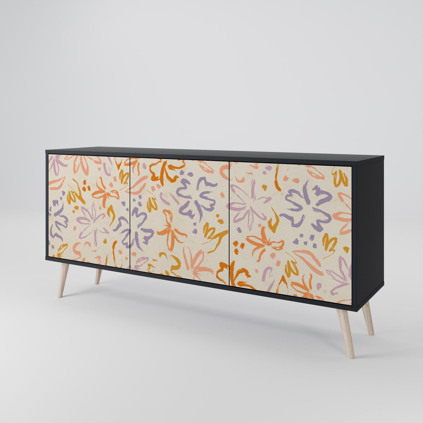 SPRING WHIMSY Skänk med tre dörrar